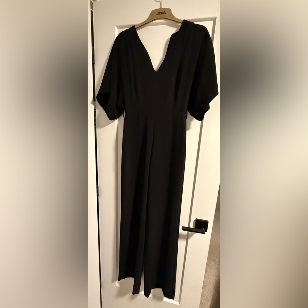 Mango Black Jumpsuit with Wide Legs